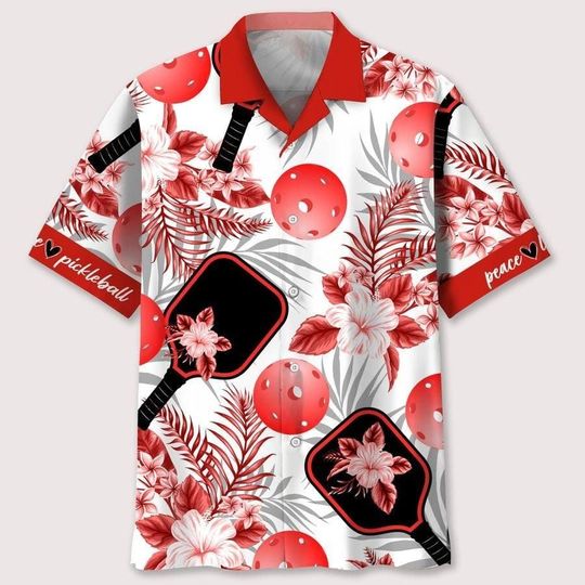 Aloha Peace Love Pickleball Hawaiian Shirt