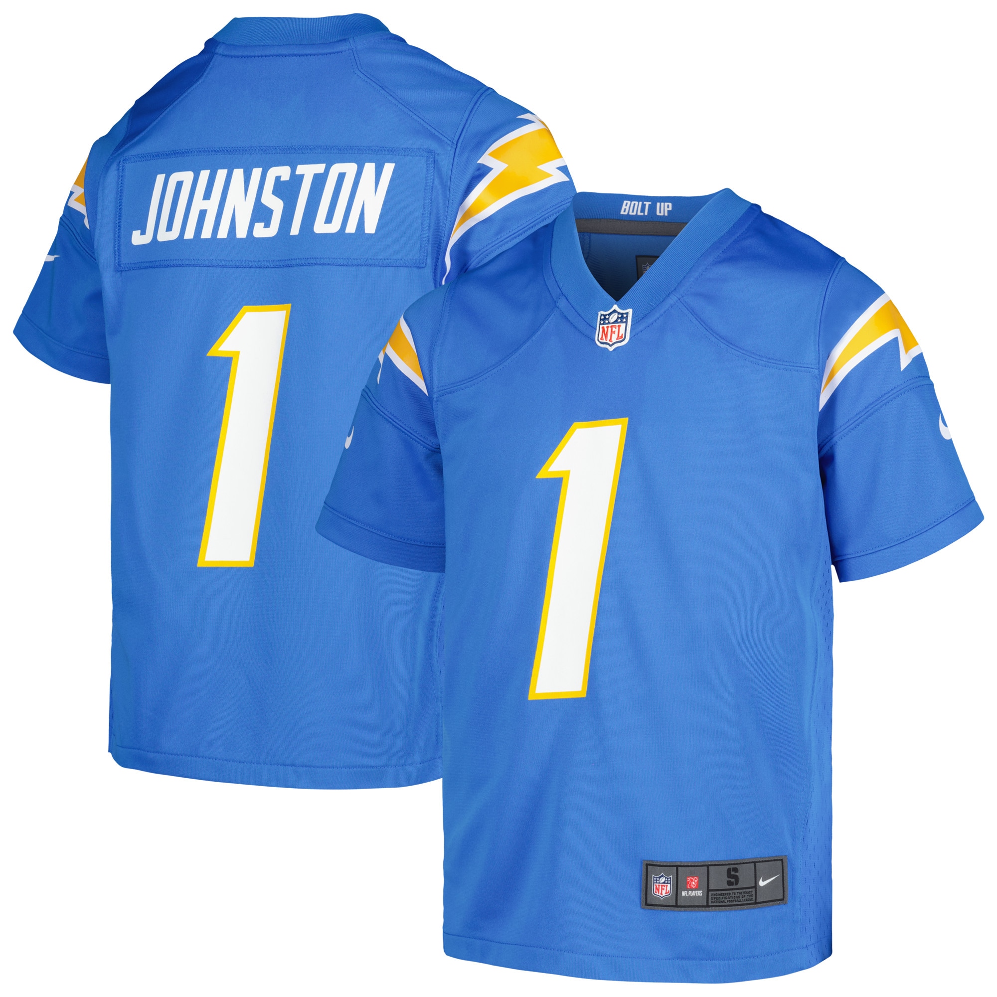 Quentin Johnston Los Angeles Chargers Youth Game Jersey – Powder Blue