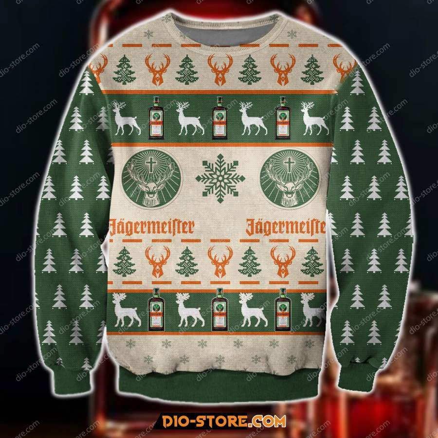 JAGERMEISTER Knitting Pattern 3D AOP Ugly Christmas Sweatshirt T-Shirt