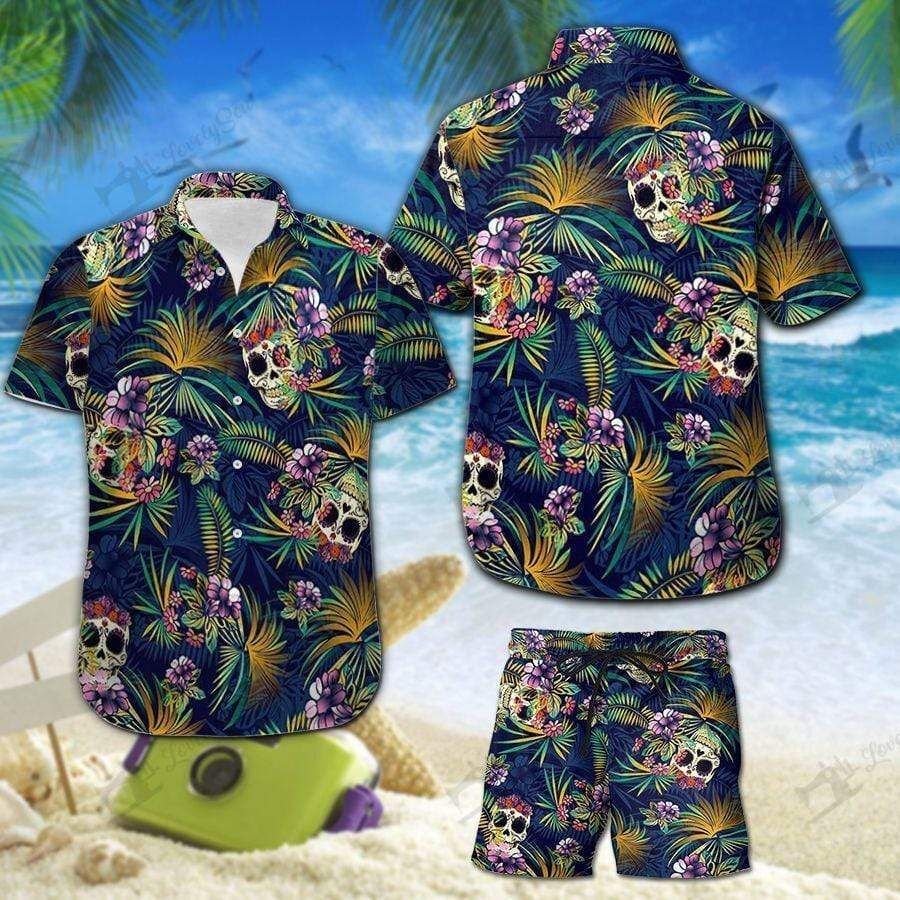 Shop From 1000 Unique Floral Calavera Skull Flowers Summer Vibe Tropical Hawaii Aloha Shirts Ha58344