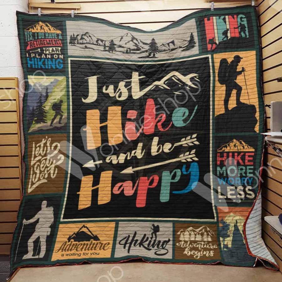 Wozoro Quilt Blanket Hiking I Just Hike And Be Happy Twin Queen King Size