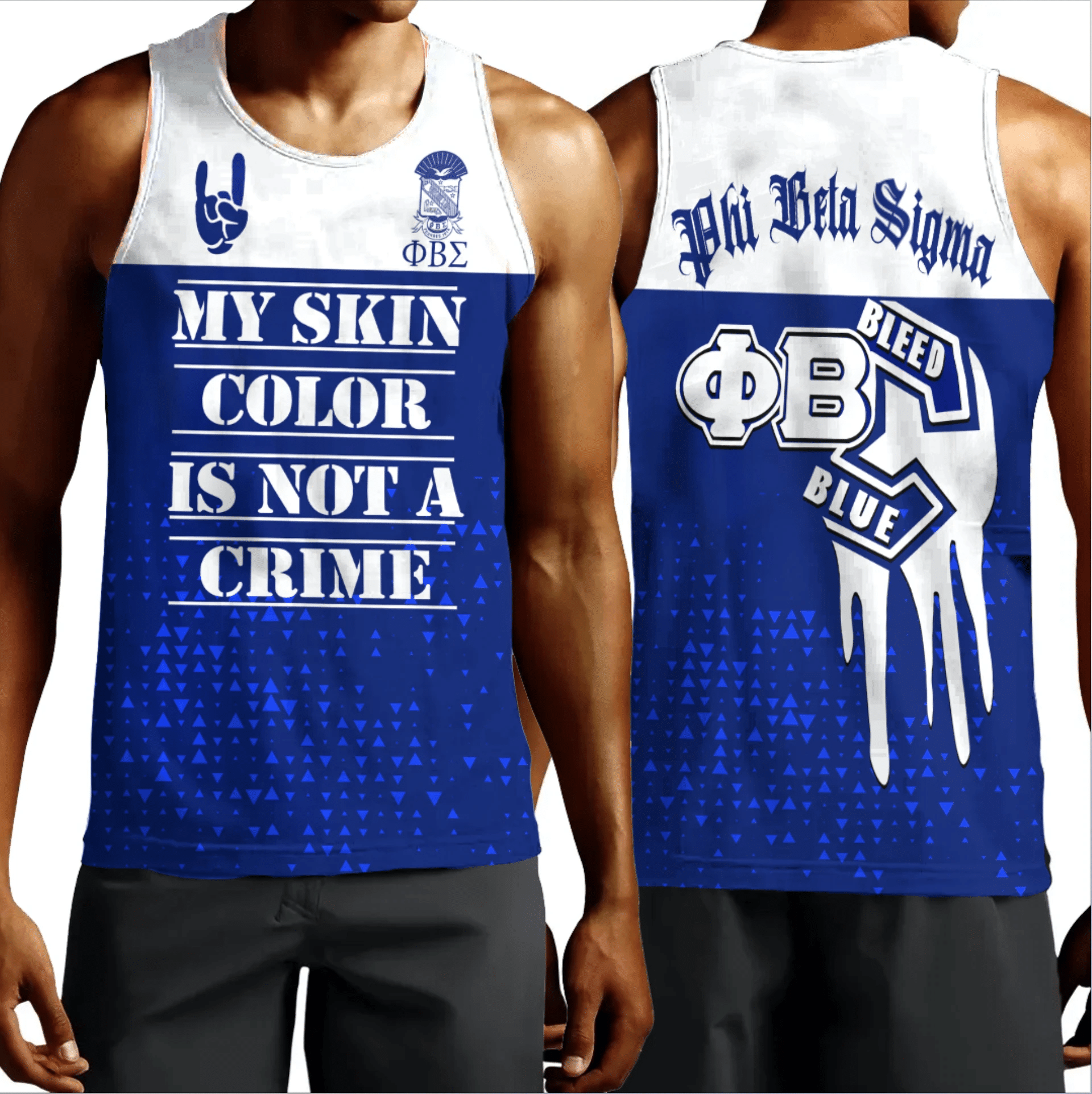 Wonderprint Tank Top Phi Beta Sigma Tank Top Lt10