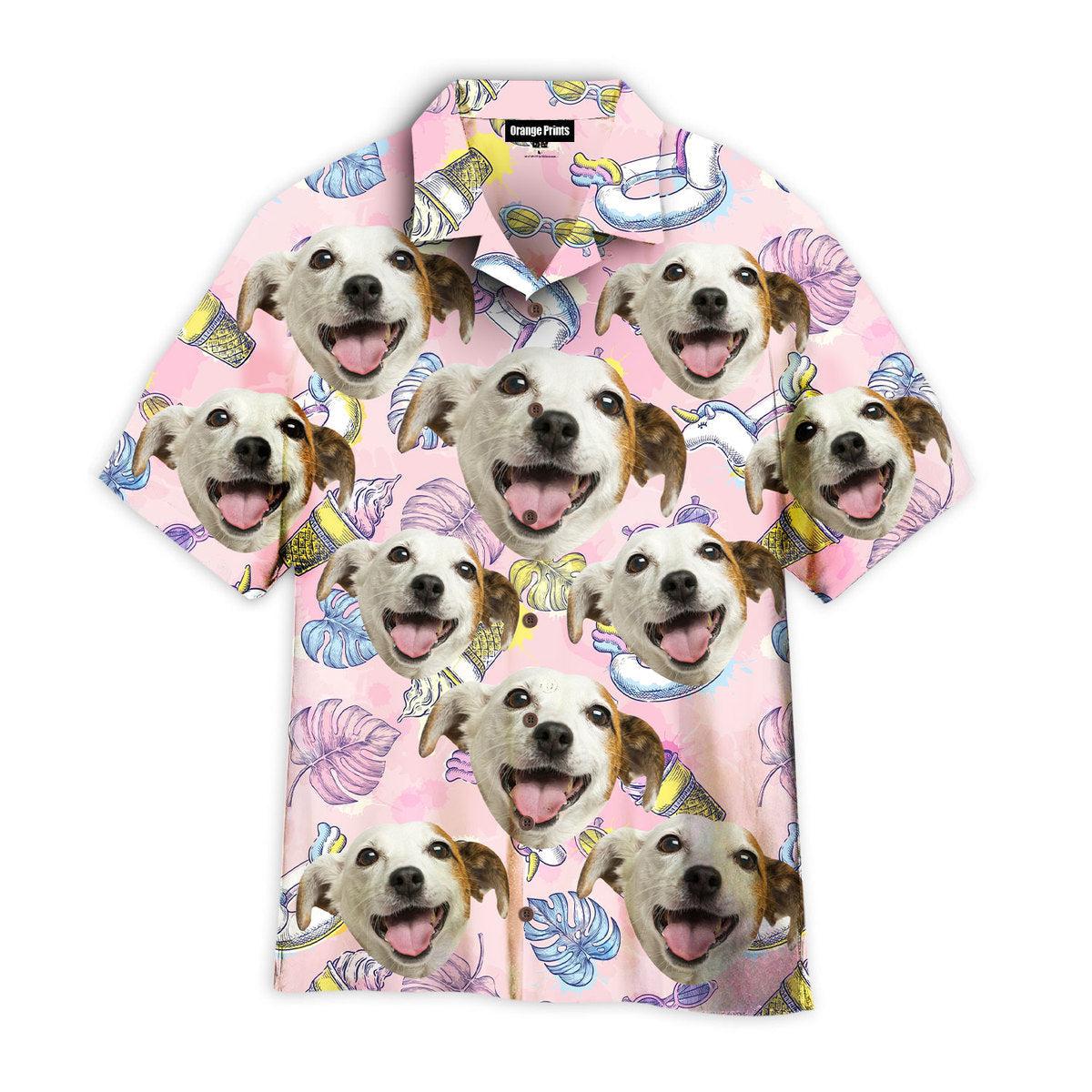 Dog And Summer Unicorn On Pink Aloha Hawaii Shirts For Men Women Ha66001