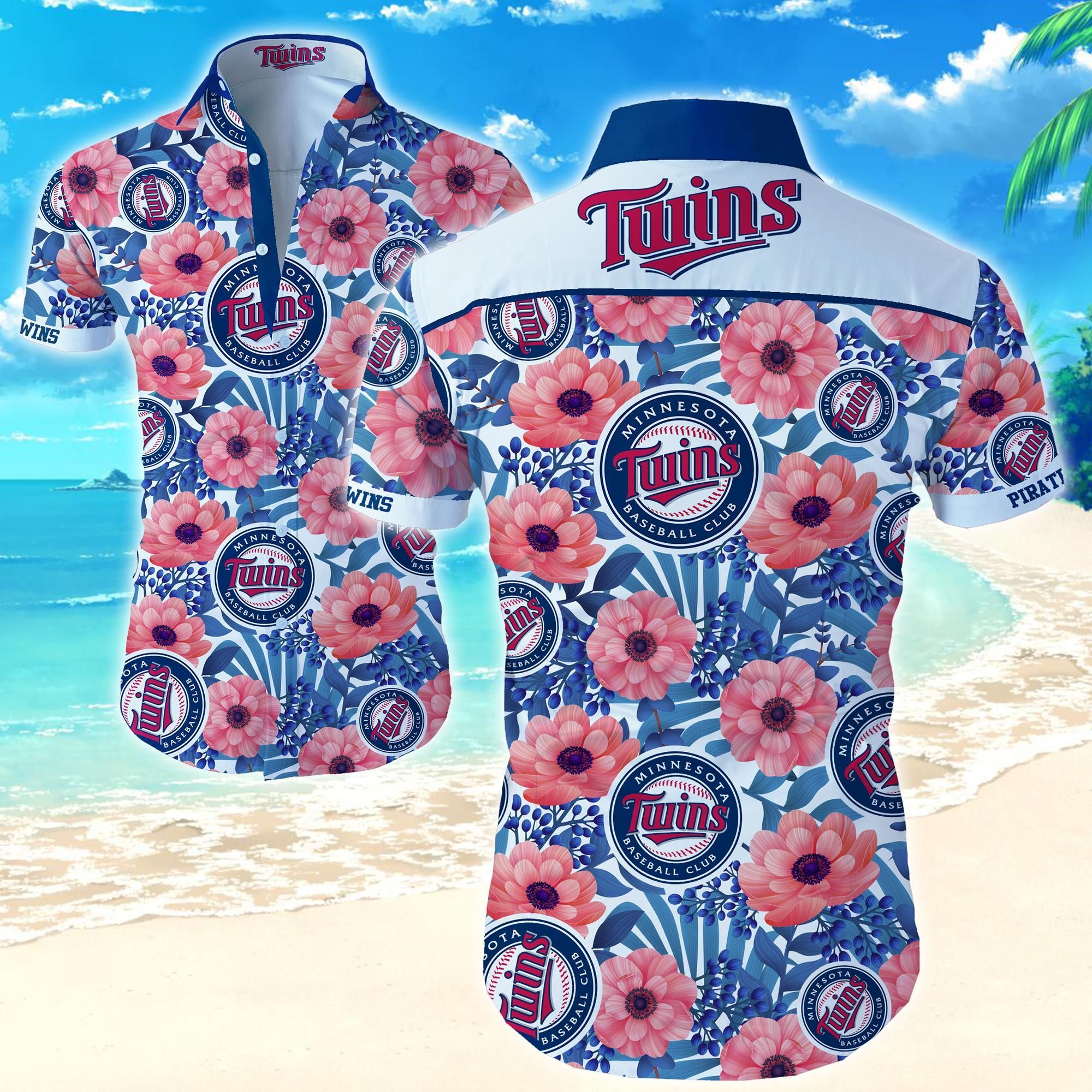 Minnesota Twins Hawaii Shirt Summer Button Up For Men Beach Wear Short Sleeve Ha3866