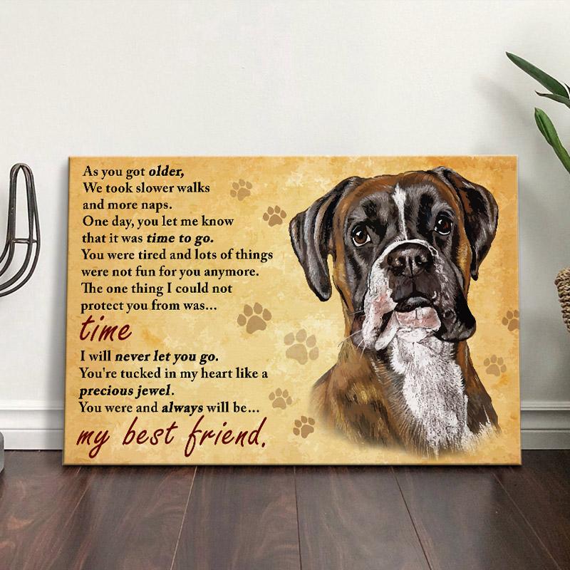 Boxer Dog Memorial My Best Friend Art Print Home Decor Room Decor Personalized Canvas, Poster Custom Design Wall Art