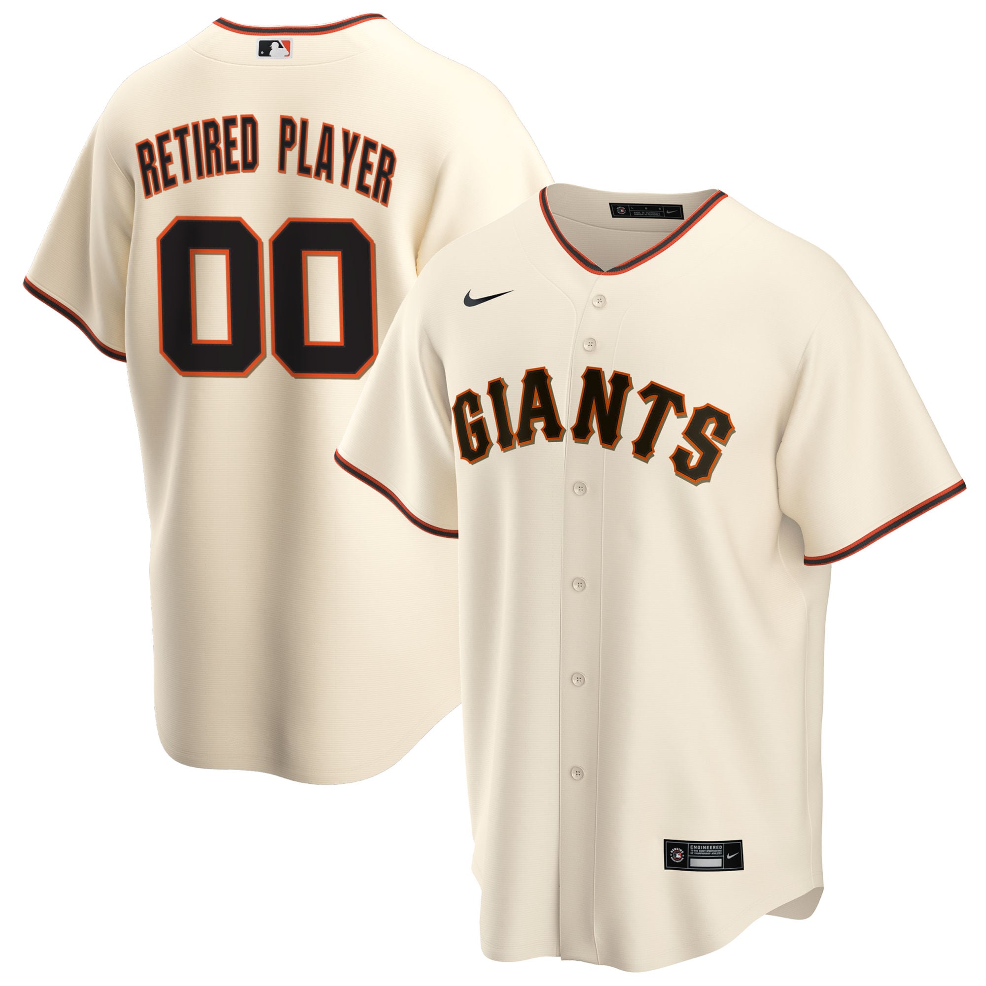 Men’s San Francisco Giants Cream Home Pick-A-Player Retired Roster Jersey