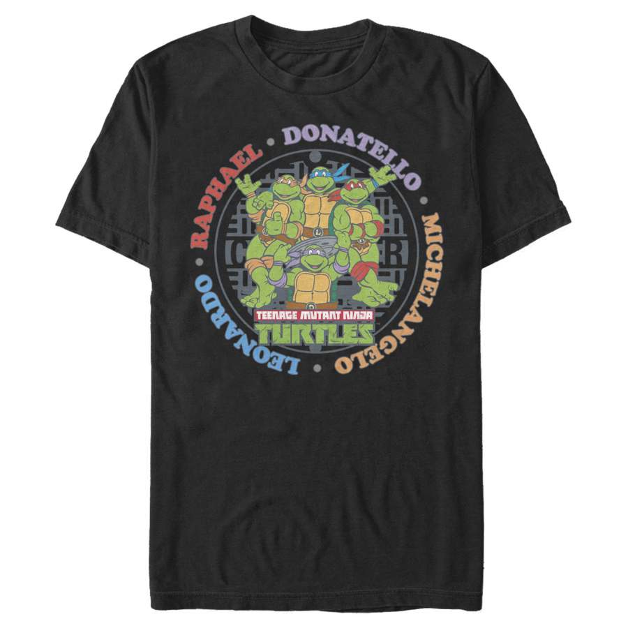 Teenage Mutant Ninja Turtles Men’s Hero Circle  T Shirt