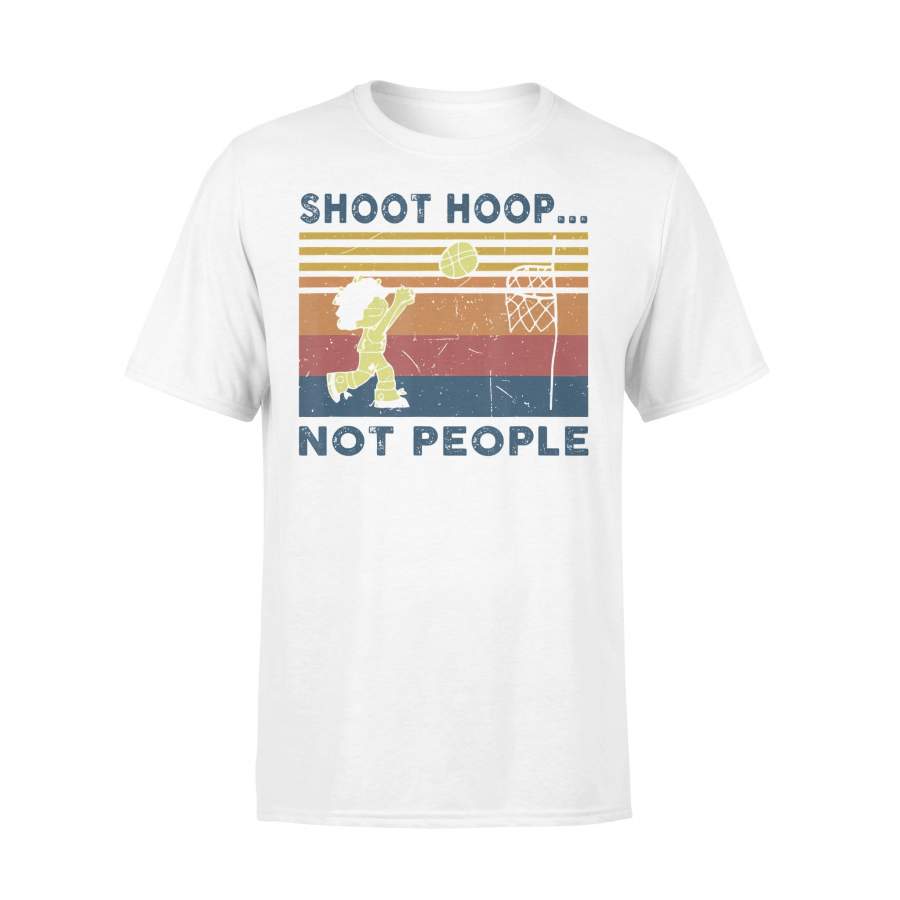 Shoot Hoops Not People Basketball Vintage Retro T-shirt