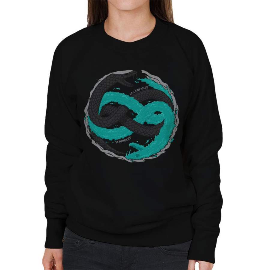 Twin Snakes Black Metal Gear Solid Women’s Sweatshirt