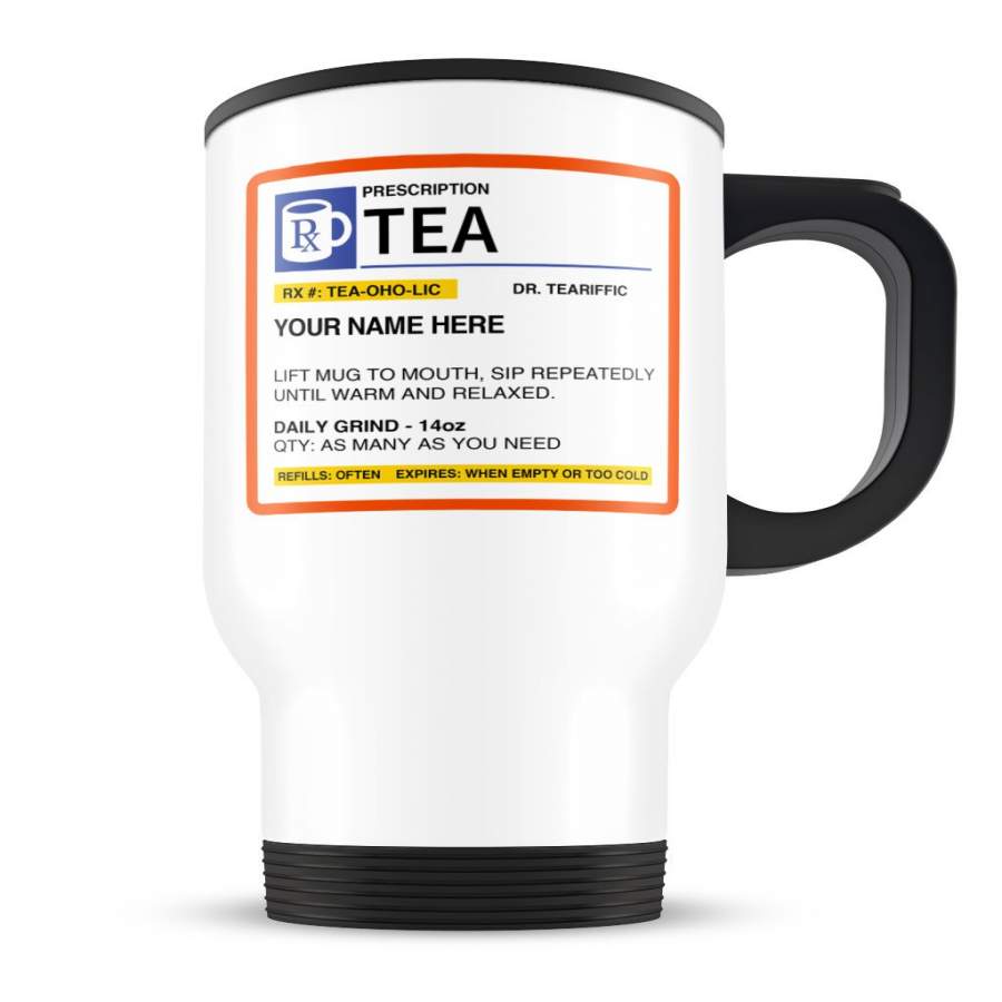 Personalized Prescription Tea Travel Mug