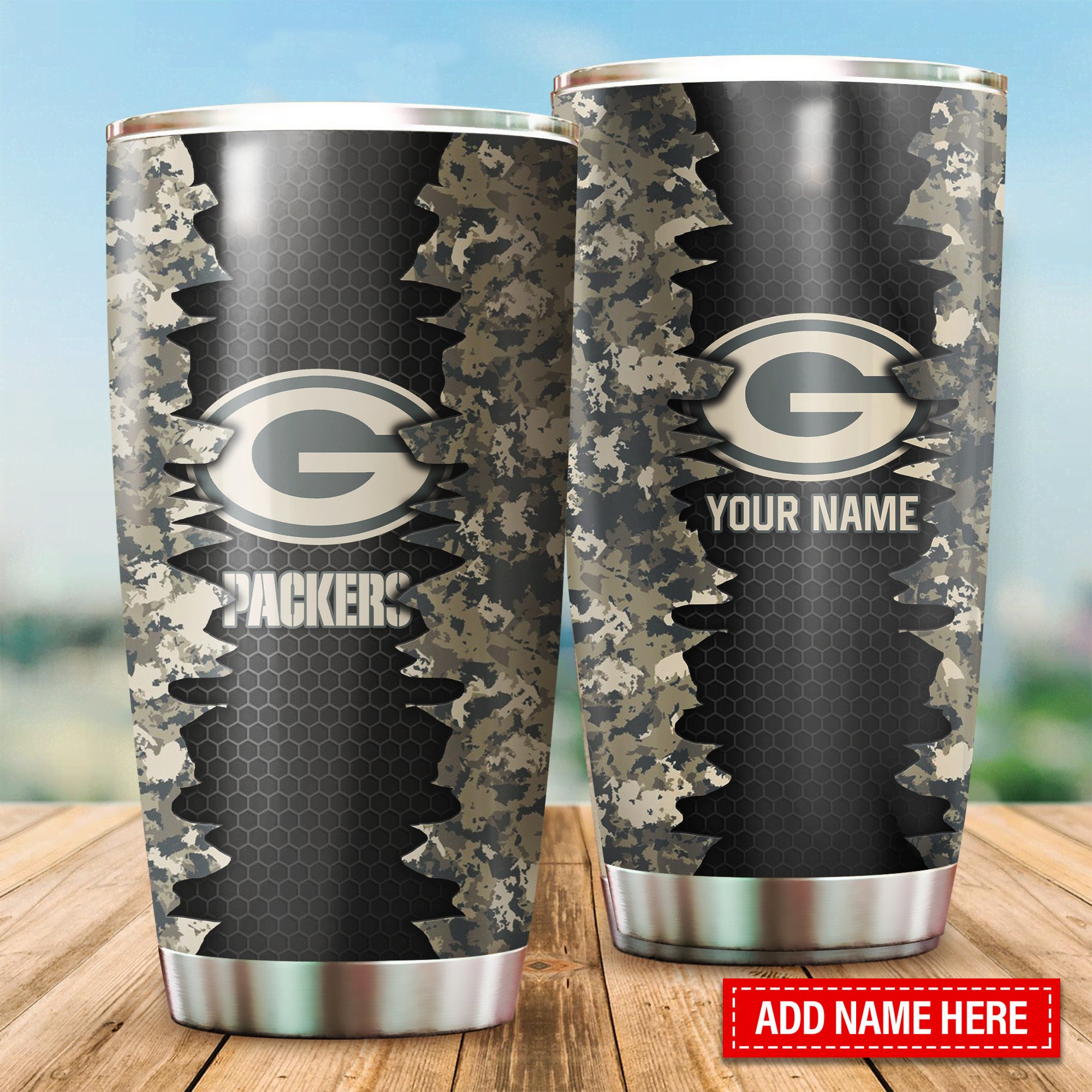 Green Bay Packers Custom Name Tumbler Bg186