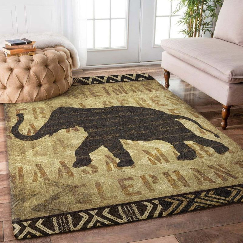 African Elephant Area Rug Living Room Rug Home Decor Floor Decor 2 Vh3