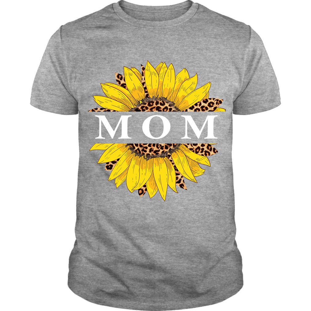 Sunflower Leopard Mom Graphic Unisex T Shirt, Sweatshirt, Hoodie Size S – 5XL