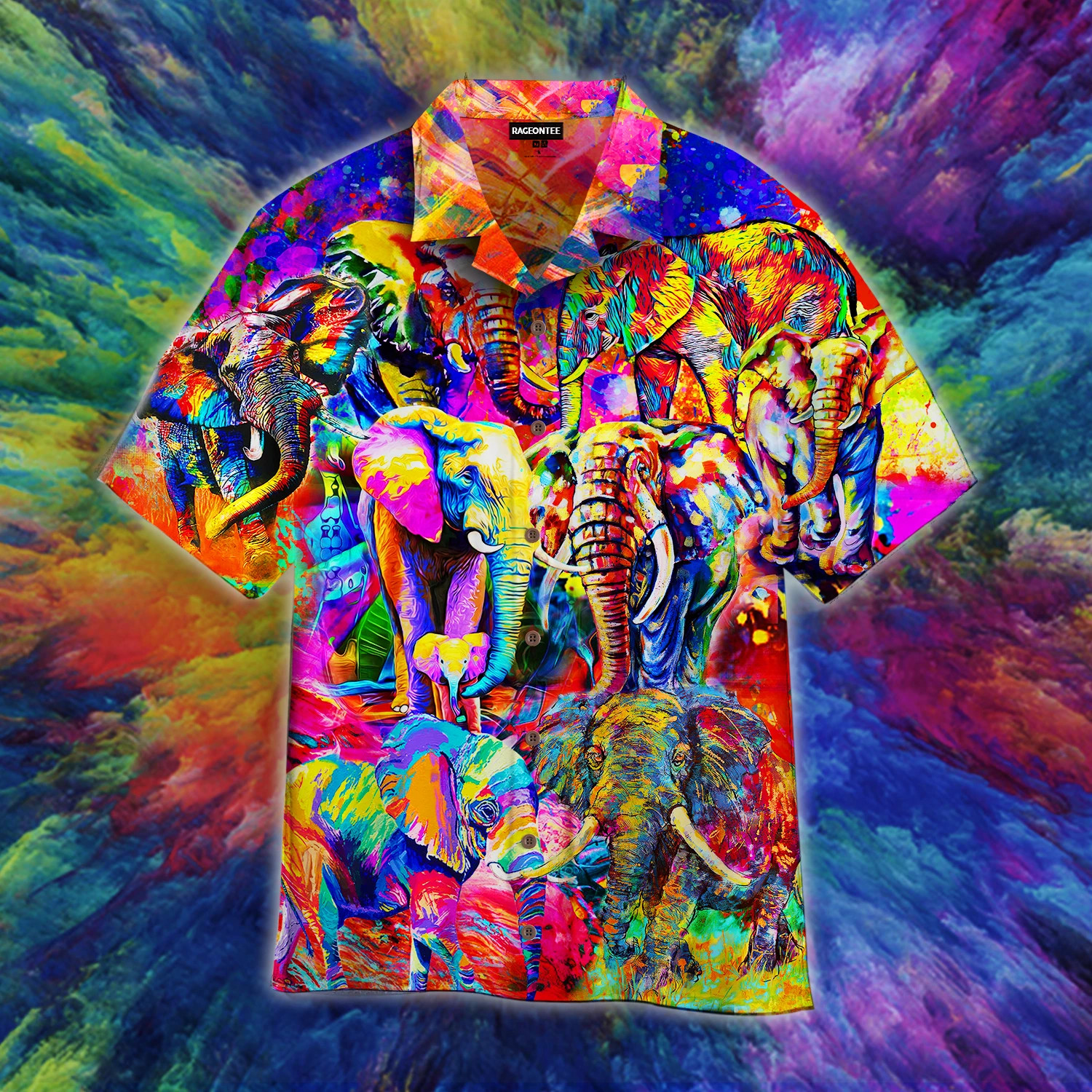 Colorful Elephants Hawaii Shirt Unisex Adult Ha68883