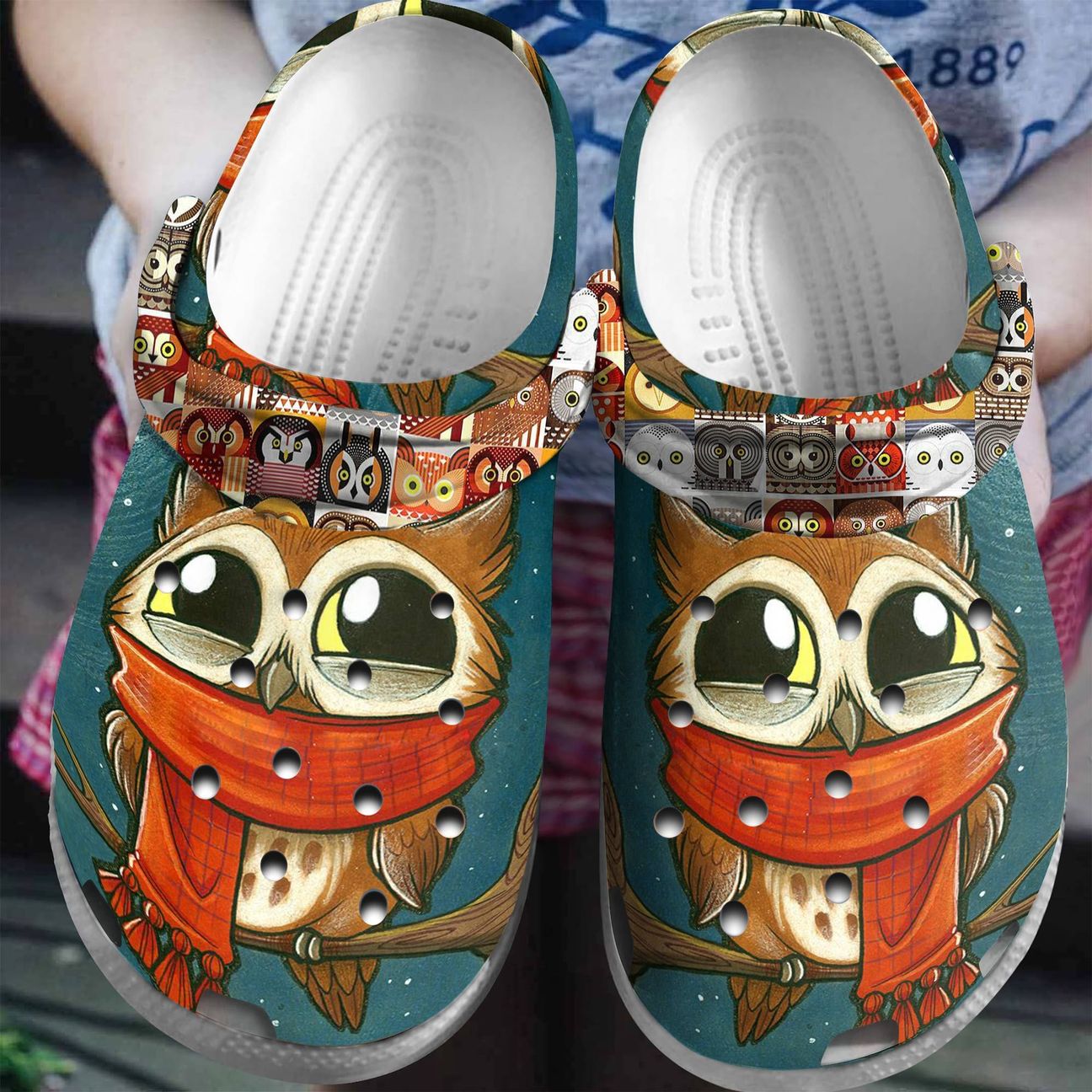 Owl Personalize Clog, Custom Name, Text, Fashion Style For Women, Men, Kid, Print 3D Winter Owl