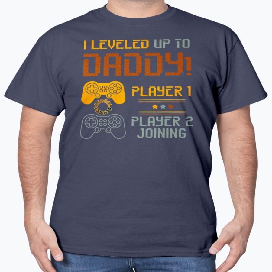 I Leveled up to Daddy-Vintage Gamer-Promoted to Daddy T-Shirt