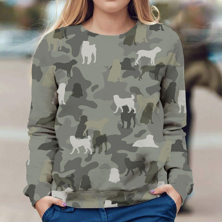 Central Asian Shepherd Dog – Camo – Premium Dog Christmas Ugly Sweatshirt, Dog Ugly Sweater