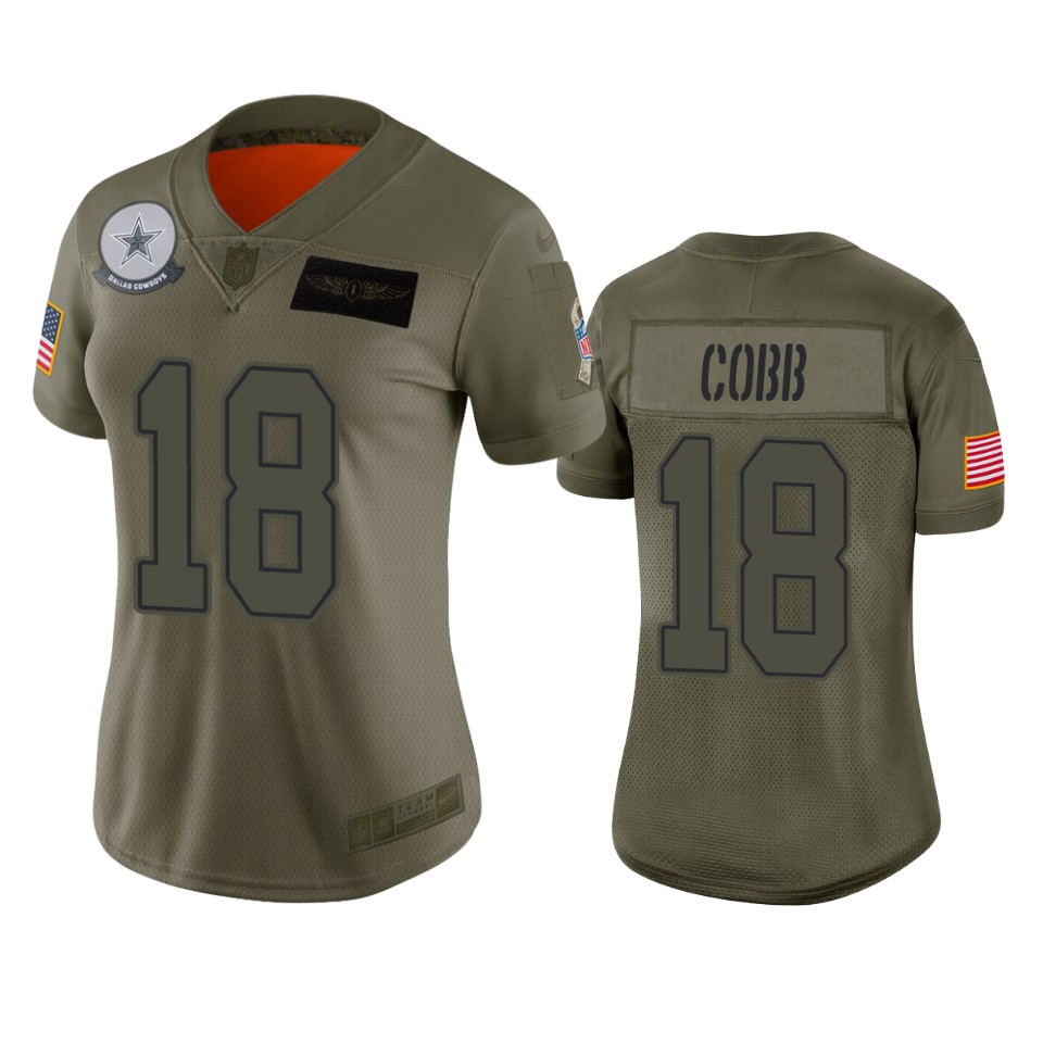 Womens Dallas Cowboys Randall Cobb Camo 2019 Salute To Service Limited Jersey