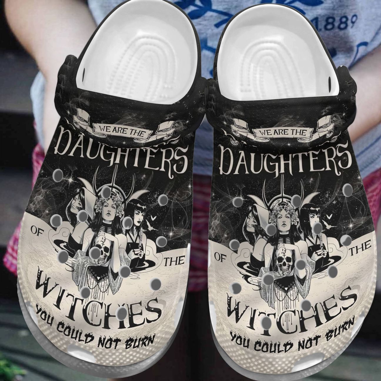 Wicca Personalized Clog, Custom Name, Text, Color, Number Fashion Style For Women, Men, Kid, Print 3D Daughters Of The Withches