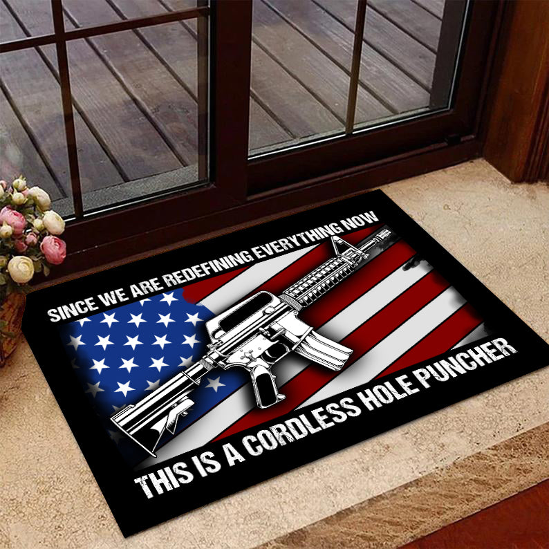 Veteran Doormat, Welcome Rug, This Is A Cordless Hole Puncher Door Mats