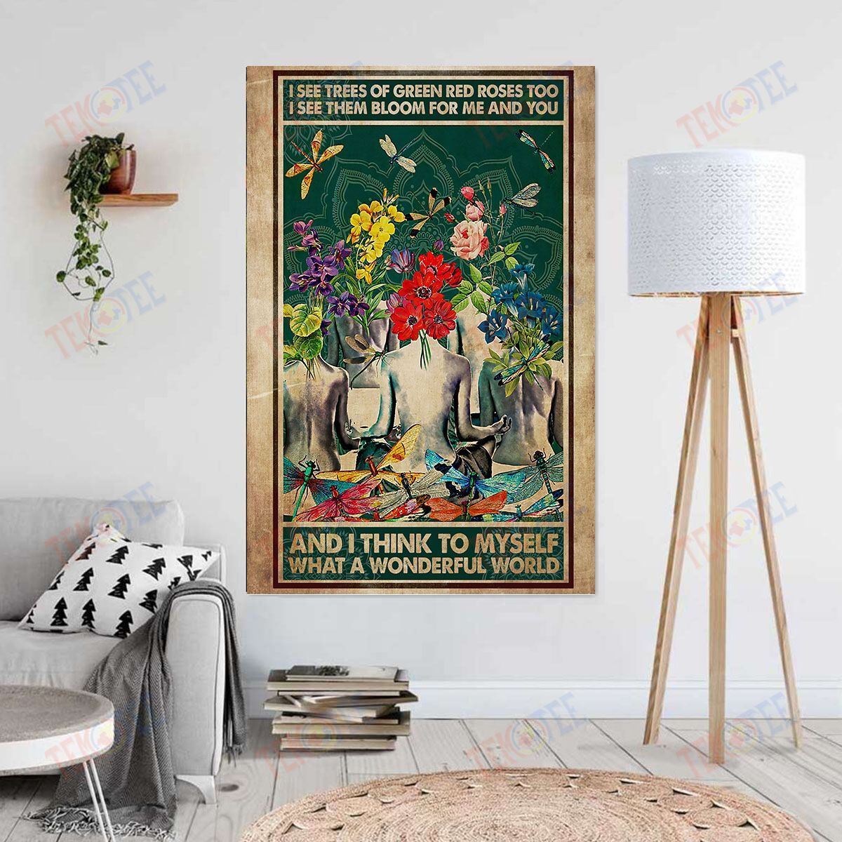 Canvas Art Prints And I Think To Myself What A Wonderful Word Vintage Art Walls Home Decor Canvas