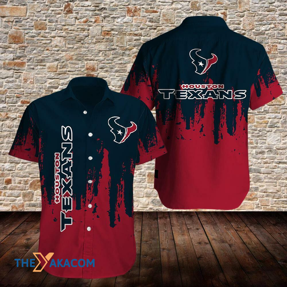 Houston Texans Two Tone Great Nfl Gift For Fan Short Sleeve Hawaii Shirt Ha25467