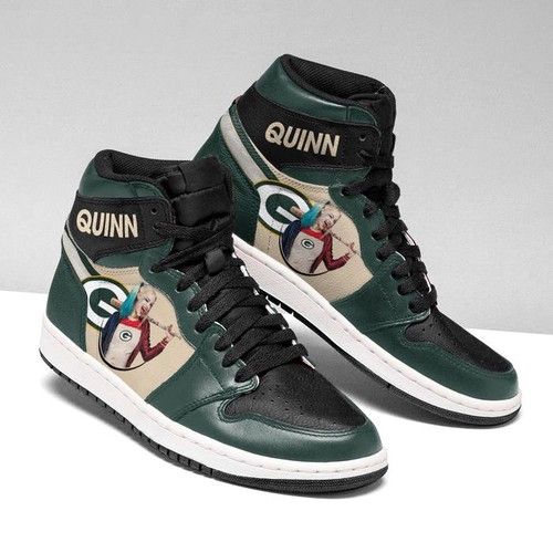 Harley Quinn Green Bay Packers Jordan Sneakers High Top Shoes Jordan Sneaker