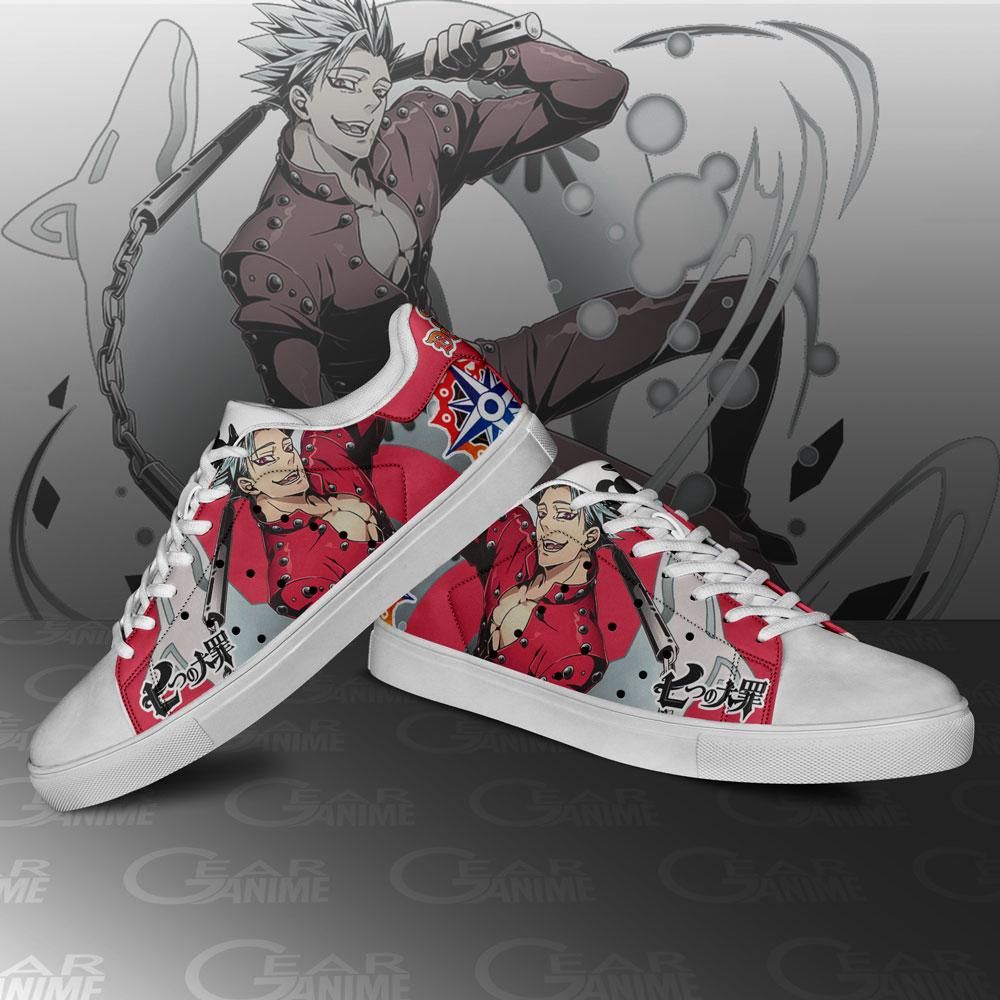 Ban Skate Shoes The Seven Deadly Sins Anime Custom Sneakers Pn10 Unisex Men Women