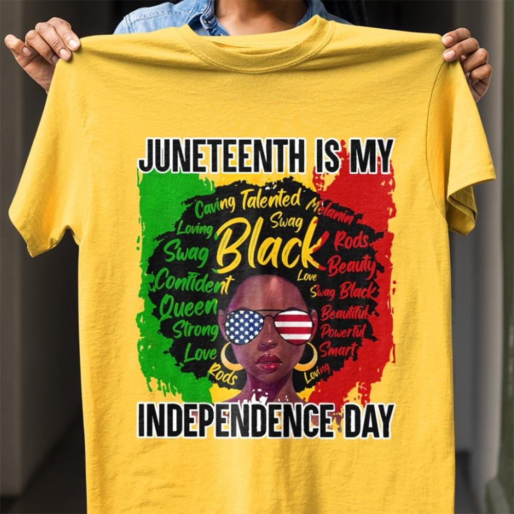 African American Shirts, Juneteenth Is My Independence Day, Afro Black Woman History Month