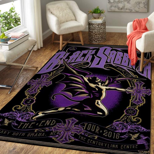 Black Sabbath Area Rug / Music Floor Decor 1910123