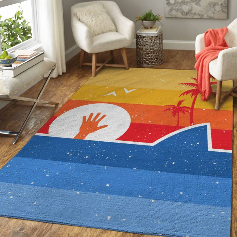 Retro minimalist attack sh – Animals Area Rug Carpet