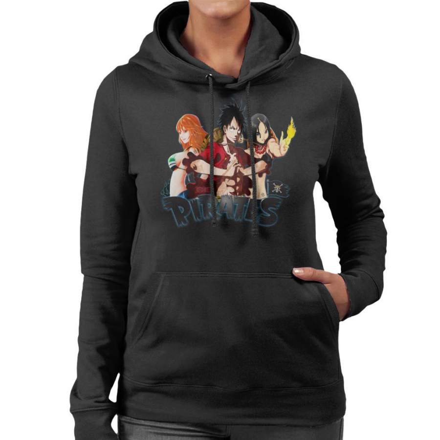 One Piece Luffy Nami And Nico Pirates Women’s Hooded Sweatshirt