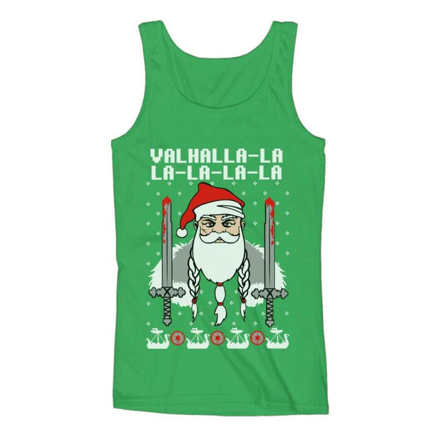 Viking Nordic God Valhalla Ugly Christmas Sweater Women Tank Top