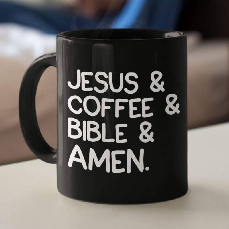 Jesus coffee bible amen coffee mug