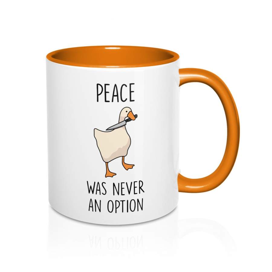 Peace was never an option funny goose mug gifts for gamers – GST