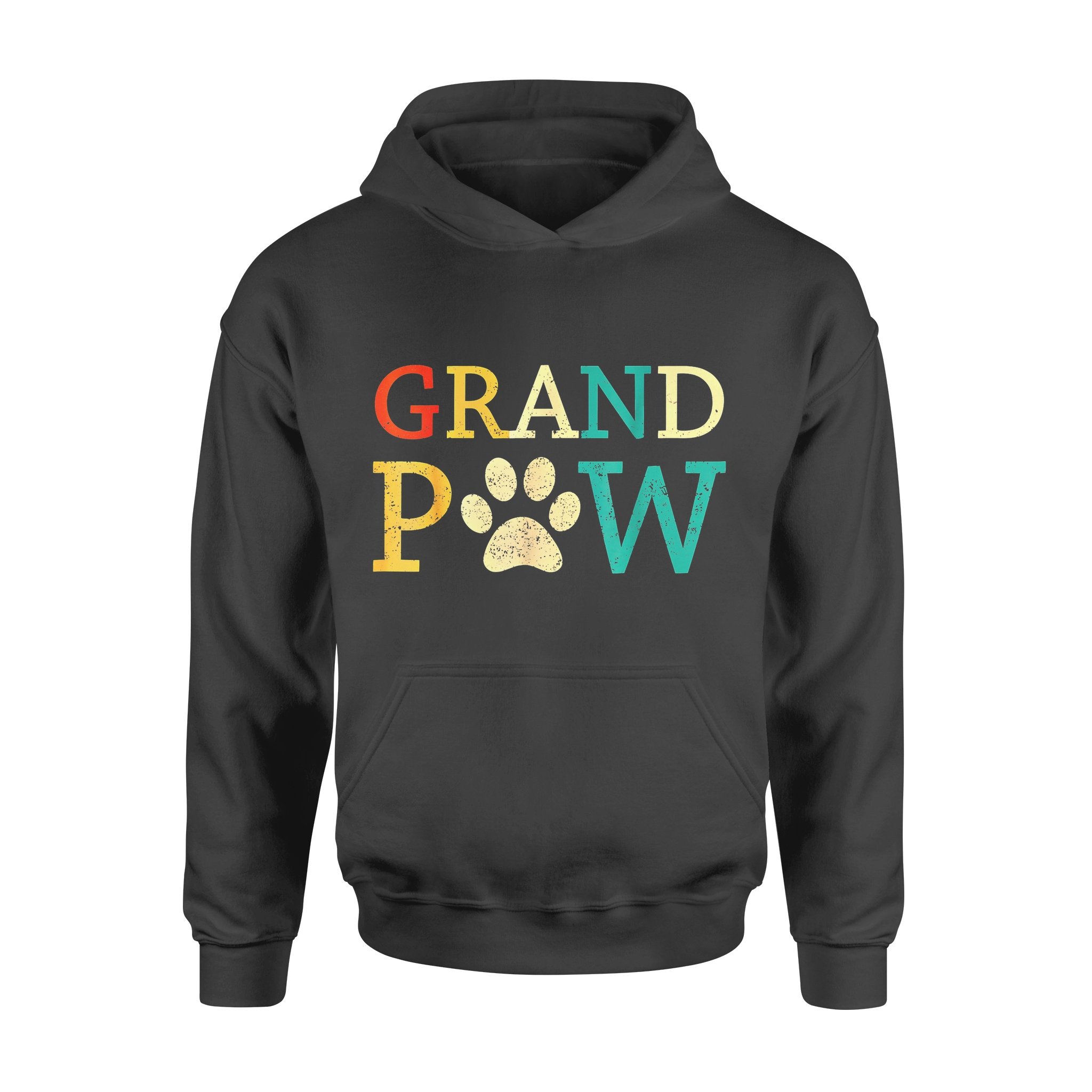 Dog gift idea Funny Grand Paw Puppy Lover Grandpa Vintage T-Shirt – Standard Hoodie