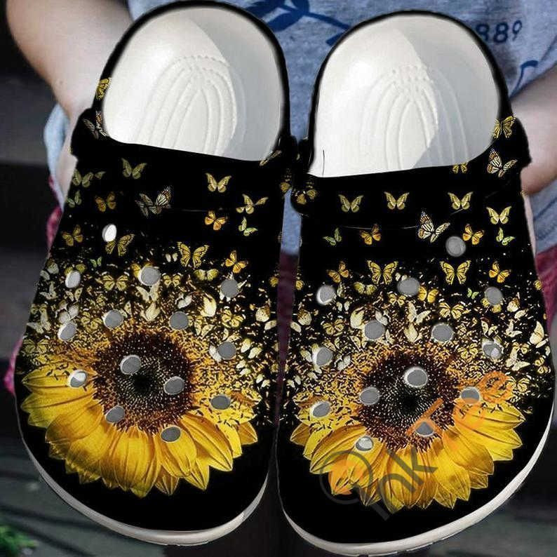 Storm Butterfly With Sunflower clog Shoes