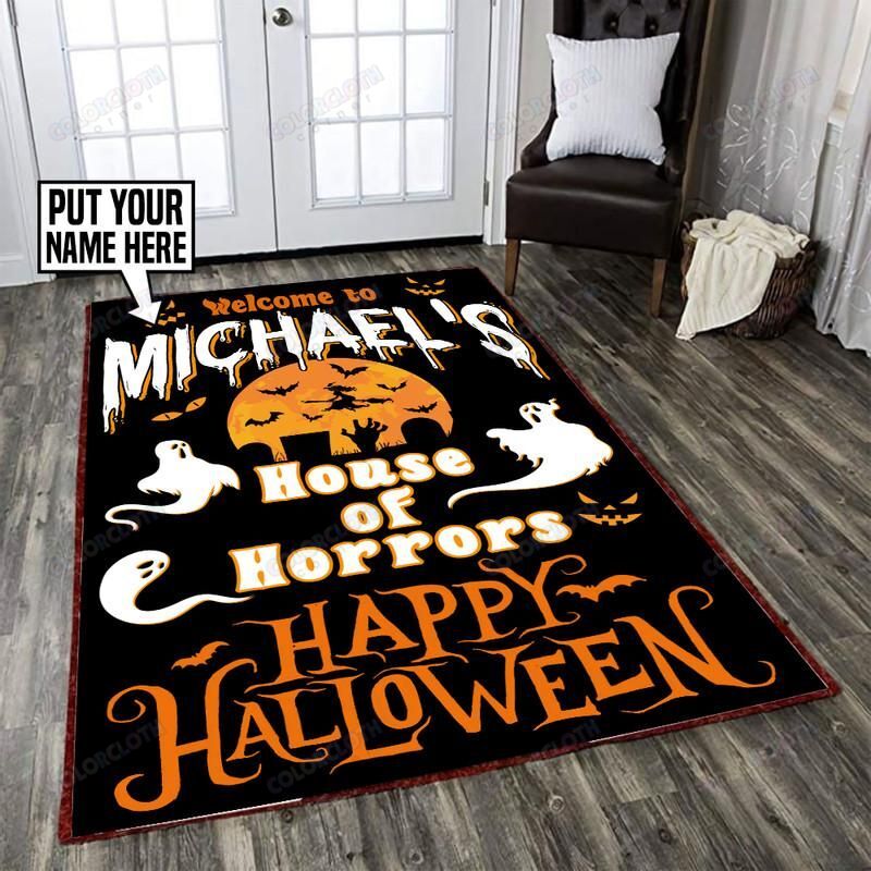 Personalized Halloween House Of Horrors Rug Hl05804