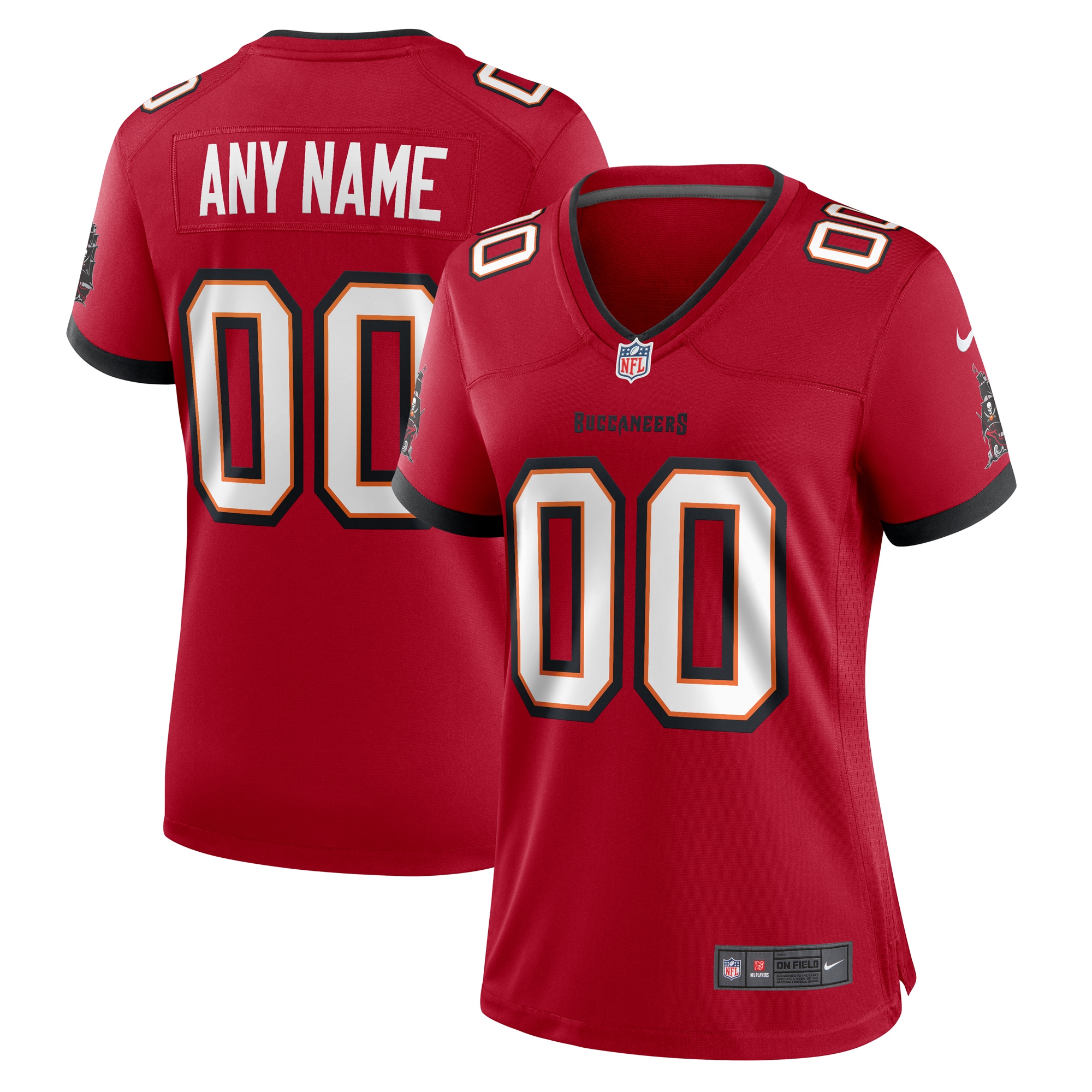 Tampa Bay Buccaneers Women's Custom Game Jersey – Red