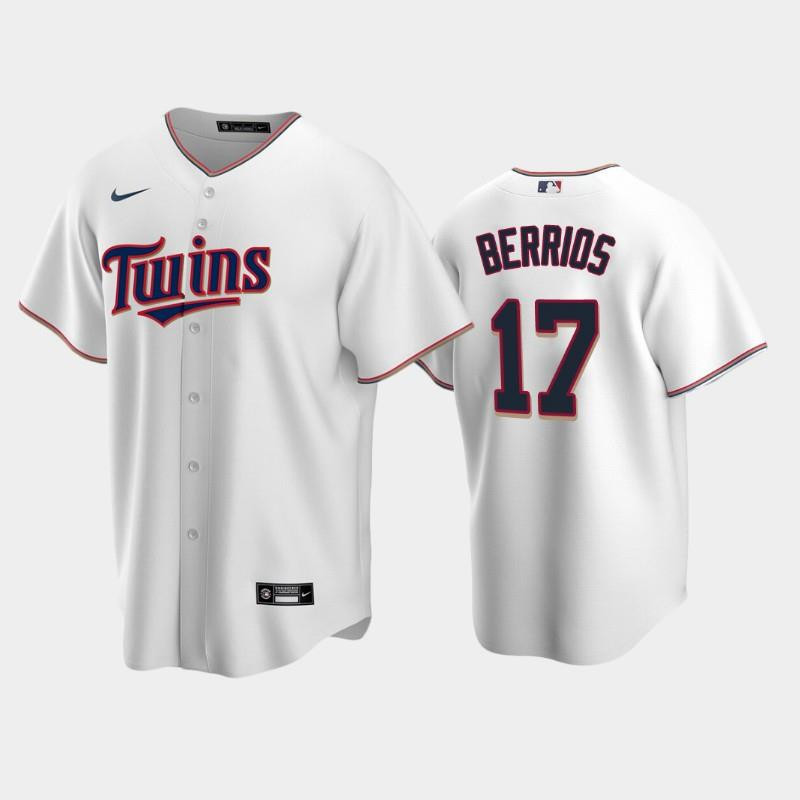 Twins 17 Jose Berrios Home White Jersey