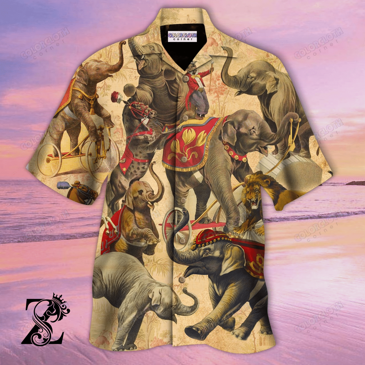 Amazing Elephant Circus Show Unisex Hawaiian Shirt Ty045119