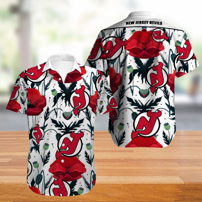 New Jersey Devils Hawaii Shirt Big Floral Button Up Ha46540