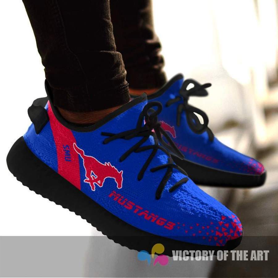 Line Logo SMU Mustangs Sneakers As Special Shoes