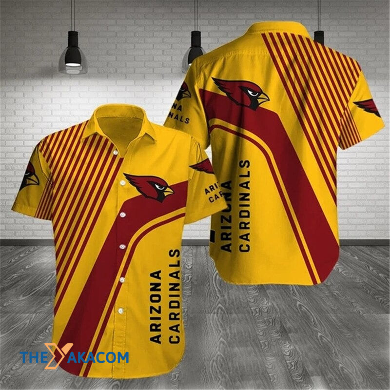 Arizona Cardinals Nfl Team Gift For Fan Pattern Stripe Short Sleeve Hawaii Shirt Ha2482