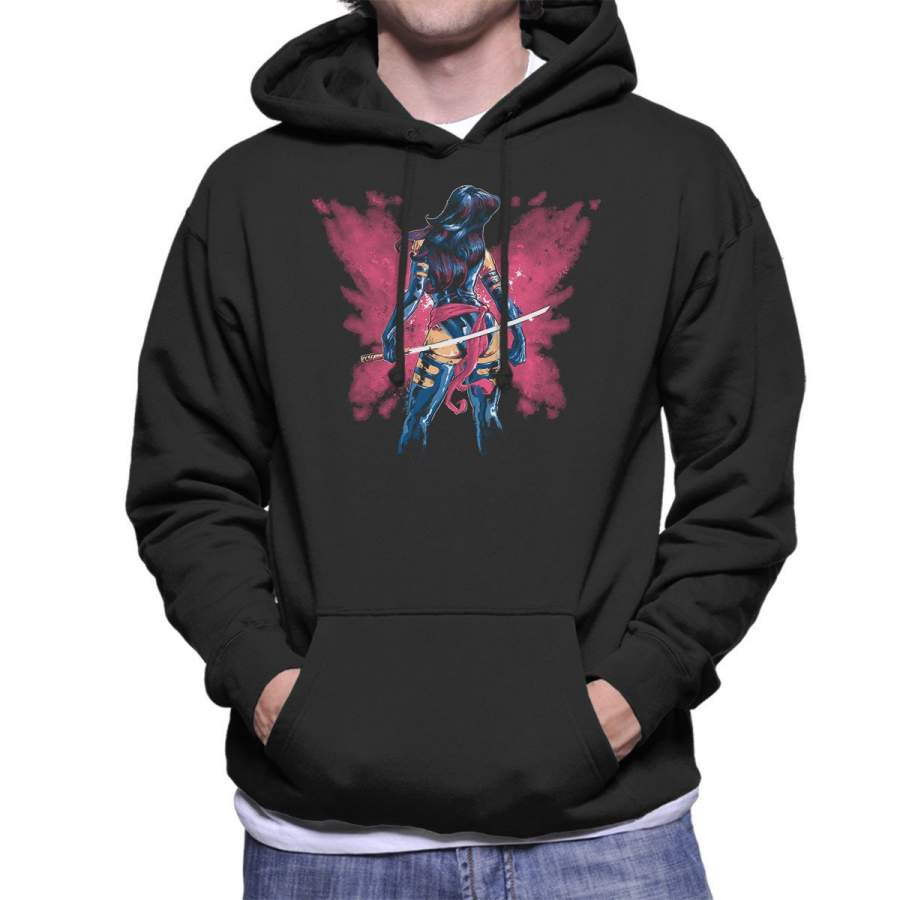 X Men Psylocke Butterfly Aura Men’s Hooded Sweatshirt