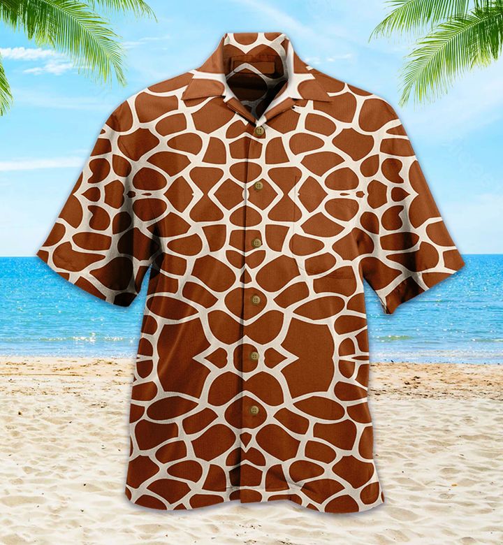 Brown Giraffe Hawaii Shirt Ha25167