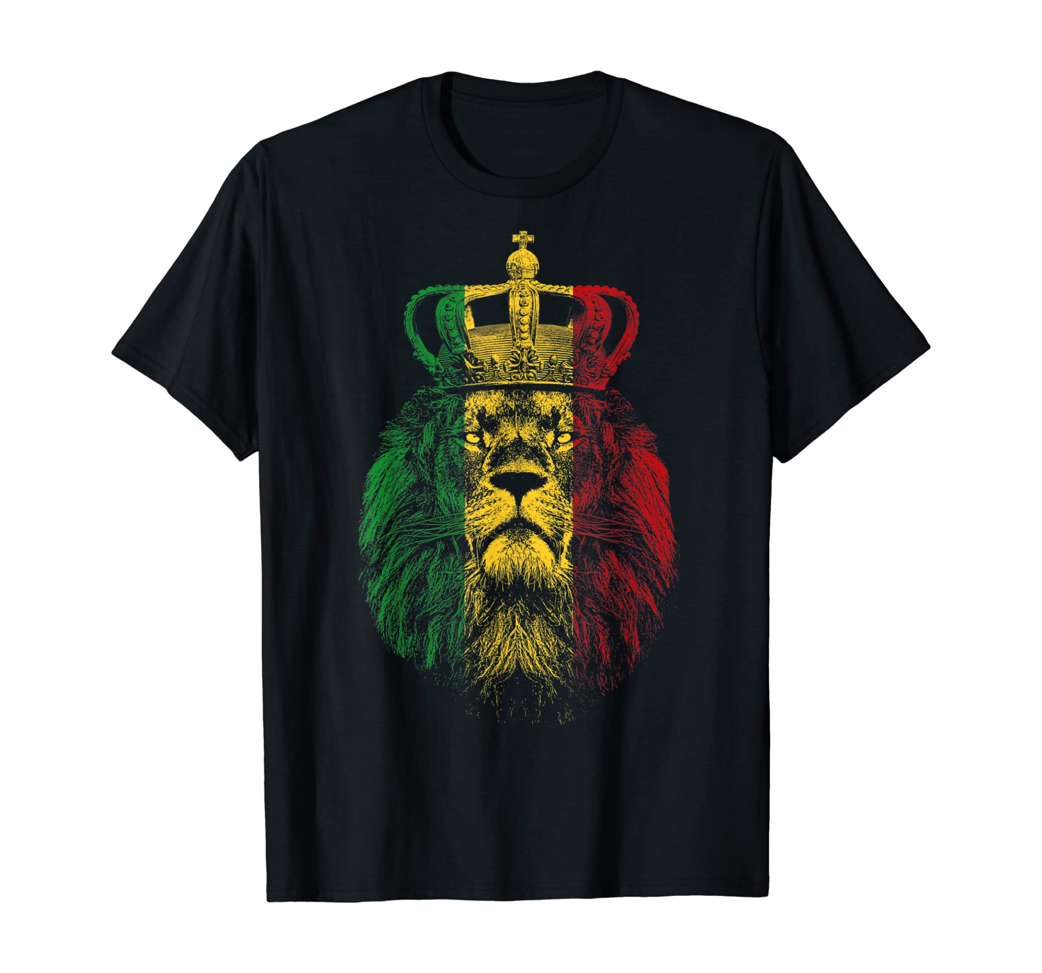 Rasta Lion of Judah Rastafarian Reggae Ethiopian Lion Gift T-Shirt