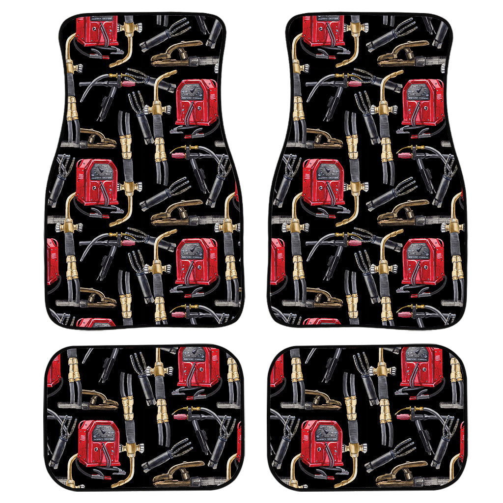 Welding Machine Pattern Print Front And Back Car Floor Mats, Front Car Mat