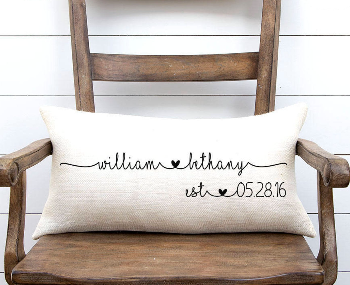 Wedding Gift, Wedding Gifts, Personalized Pillow, Newlywed Gift, Engagement Gift, Rustic Wedding Gift, Burlap Pillow, Gift For Bride