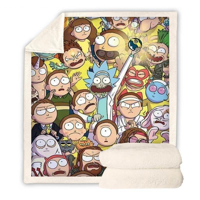 2020 Rick And Morty 3D Print Soft Blanket